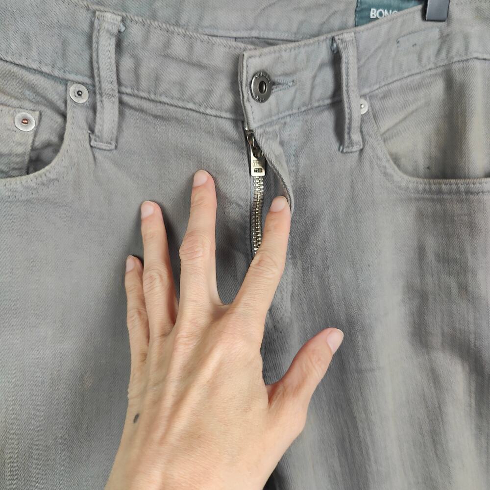 Bonobos Travel Jeans Mens 30x34 Gray Preppy Casual Stretch Comfort Zip Fly - Picture 4 of 11